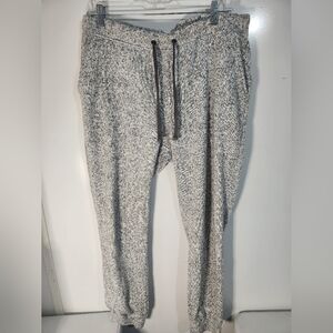 LL Bean Womens Gray Knit Joggers, Size Large
